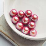 8 mm Preciosa Nacre round pearls Pearlescent Red x 20 pc(s)