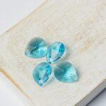 10x12 mm pear glass pendant Aquamarine x 4 pc(s)