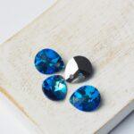 10x12 mm pear glass pendant Bermuda Blue x 4 pc(s)