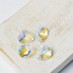 10x12 mm pear glass pendant Crystal Shimmer x 4 pc(s)