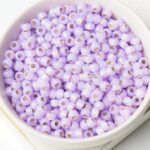 6/0 Miyuki seed beads 574 Dyed Lilac Silver Lined Alabaster x 15 g
