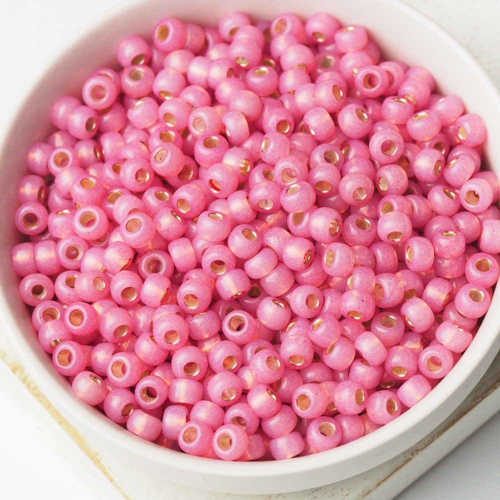 Miyuki Delica Beads, Dyed Opaque Rose