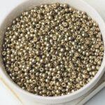 8/0 Miyuki seed beads 4222 Duracoat Galvanized Pewter x 15 g