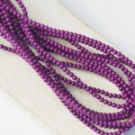 2 mm Round Glass beads Eggplant x 100 pc(s)
