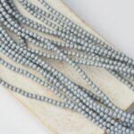 2 mm Round Glass beads Grey Mist x 100 pc(s)