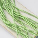 2 mm Round Glass beads Light Spring Green x 100 pc(s)