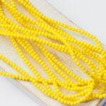 2 mm Round Glass beads Yellow Squash x 100 pc(s)