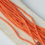 2 mm Round Glass beads Peach Coral x 100 pc(s)