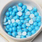 8 mm Preciosa Nacre cabochon Aqua Blue x 6 pc(s)