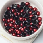 8 mm Preciosa Nacre cabochon Bordeaux x 6 pc(s)