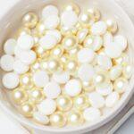 8 mm Preciosa Nacre cabochon Cream x 6 pc(s)