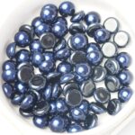 8 mm Preciosa Nacre cabochon Dark Blue x 6 pc(s)