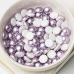 8 mm Preciosa Nacre cabochon Lavender x 6 pc(s)