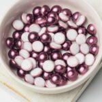 8 mm Preciosa Nacre cabochon Light Burgundy x 6 pc(s)