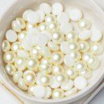 8 mm Preciosa Nacre cabochon Light Creamrose x 6 pc(s)
