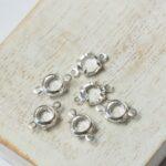 6 mm / ss29 Preciosa connector Crystal in Silver-colored setting x 6 pc(s)