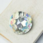 27 mm round glass cabochon Crystal Rainbow x 1 pc(s)