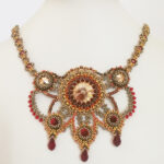 Josephine necklace kit Golden Fire by Ruxandra Puscas