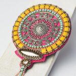 AZTEC SUN pendant bead embroidery tutorial by Zuzi Hake