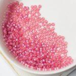 11/0 Miyuki seed beads 645 Dyed Dark Rose Slender Alabaster x 5 g