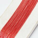 1.5 mm Red Flame Ball chain x 2 m