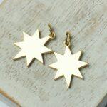 14x18 mm Gold-colored Star Charm x 2 pc(s)