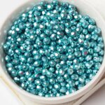 4 mm Fire-polished round beads 23980-34646 Heavy Metal Jet Comet x 60 pc(s)