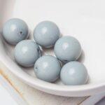 10 mm Preciosa Nacre round pearls Ceramic Grey x 10 pc(s)