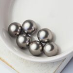 10 mm Preciosa Nacre round pearls Dark Grey x 10 pc(s)