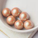 12 mm Preciosa Nacre round pearls Pearlescent Pink x 6 pc(s)