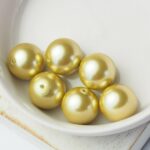 12 mm Preciosa Nacre round pearls Vanilla x 6 pc(s)