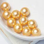 8 mm Preciosa Nacre round pearls Gold x 20 pc(s)