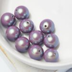 8 mm Preciosa Nacre round pearls Pearlescent Violet x 20 pc(s)