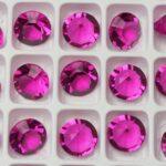 8 mm Preciosa Pure chaton Fuchsia x 6 pc(s)