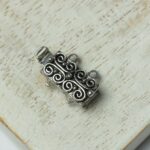 6x13 mm Neumann Antique Square Silver-colored clasp x 1 pc(s)