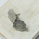 15x18 mm Silver-colored Mandala Flower earstud x 2 pc(s)