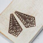 18x33 mm Antique copper filigree Tie x 2 pc(s)