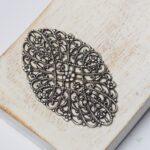 29x48 mm Antique silver filigree Oval x 1 pc(s)