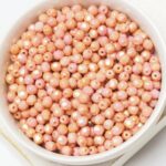 4 mm Fire-polished round beads 03000-14495 Chalk White Red Luster x 60 pc(s)