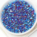 4 mm Preciosa bicone beads Siam AB 2X x 50 pc(s)