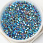 4 mm Preciosa bicone beads Smoked Topaz AB 2X x 50 pc(s)