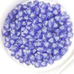 6 mm Preciosa bicone beads Deep Tanzanite Matt x 25 pc(s)