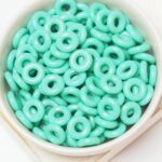 10 mm Glass ring 63130 Opaque Turquoise x 25 pc(s)
