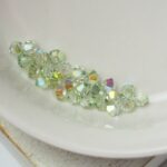 3 mm Preciosa bicone beads Crystal Green Rainbow x 25 pc(s)