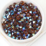 6 mm Preciosa bicone beads Smoked Topaz AB x 25 pc(s)