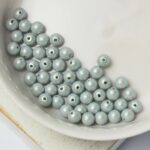 4 mm Preciosa Nacre round pearls Pearlescent Grey x 50 pc(s)