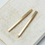 2x35 mm Gold-colored Elegant long pendant  x 4 pc(s)