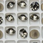 8 mm Preciosa chaton Black Diamond x 6 pc(s)