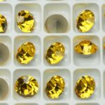 8 mm Preciosa chaton Light Topaz x 6 pc(s)