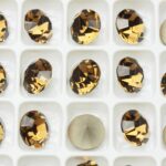 8 mm Preciosa chaton Smoked Topaz x 6 pc(s)